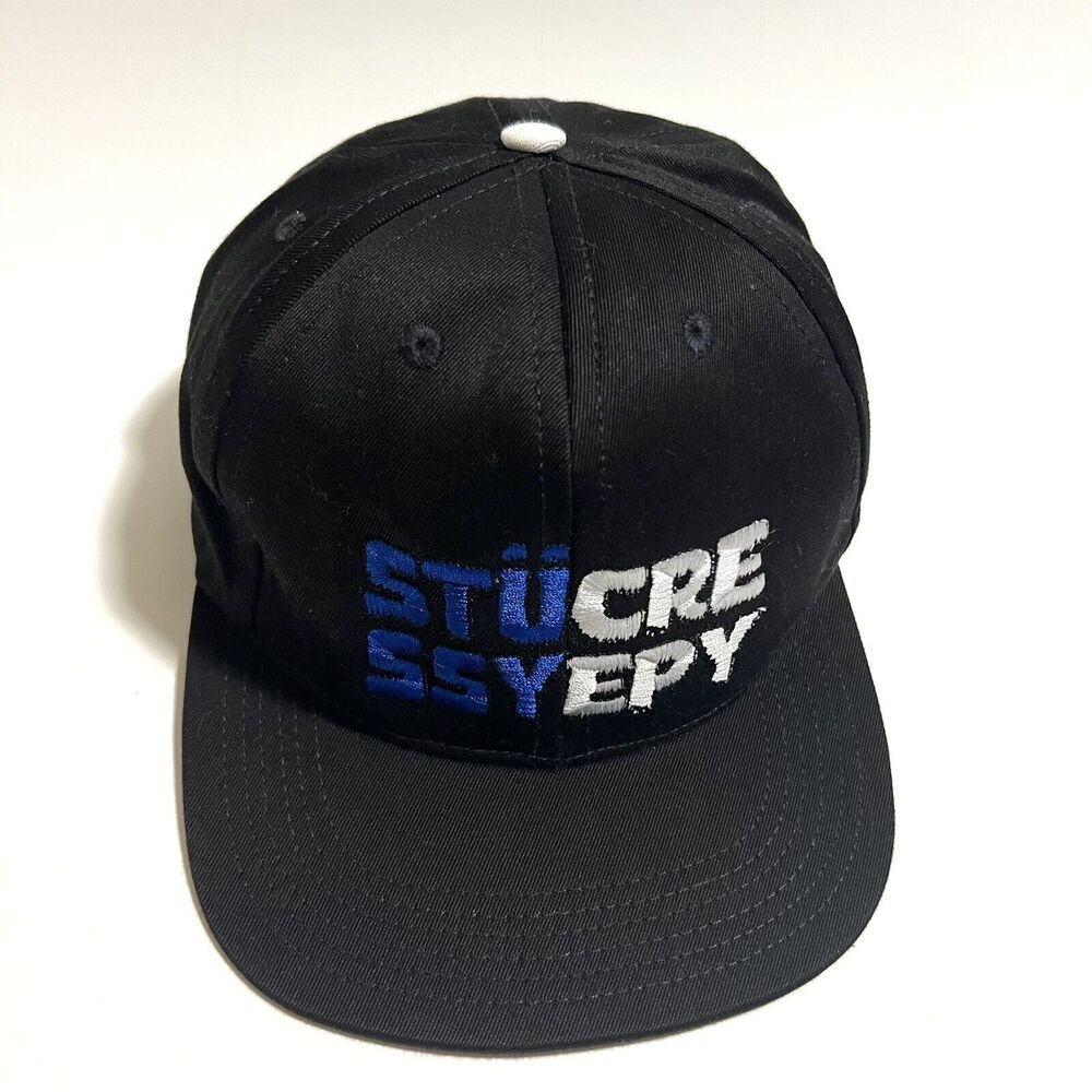 Stussy x Creepy Magazine Blue White Black Snapback Cap Hat NWOT